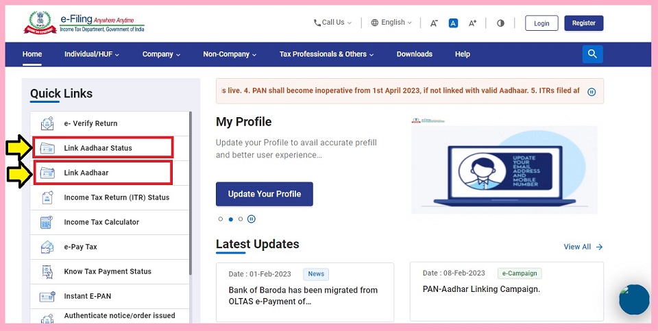 How To Link Aadhar Card With PAN Card Online